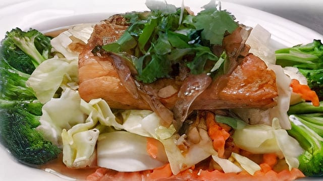 Salmon Garlic.